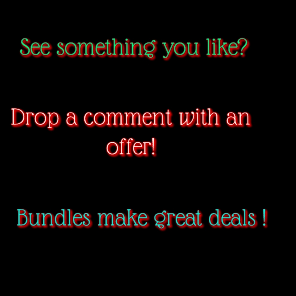 We accept most reasonable offers❤